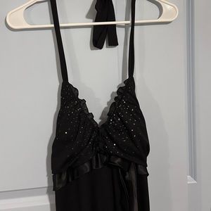 vintage black halter dress
